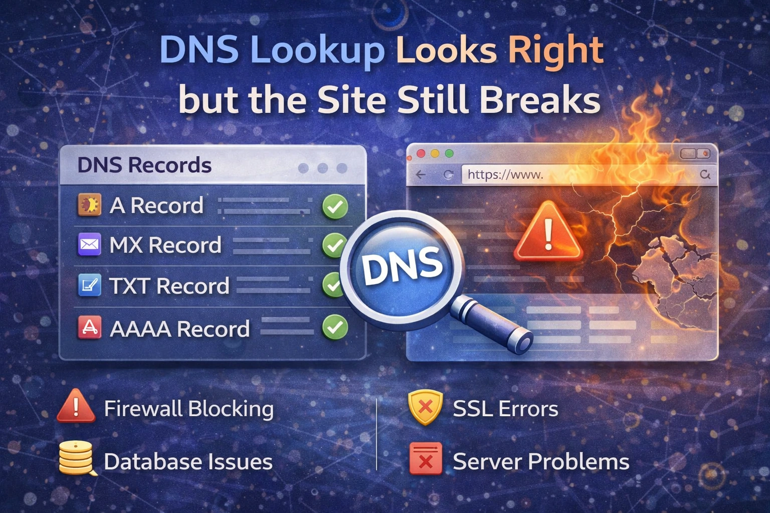 DNS Lookup Looks Right but the Site Still Breaks