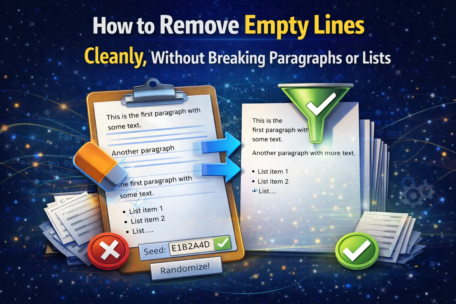 How to Remove Empty Lines Cleanly, Without Breaking Paragraphs or Lists